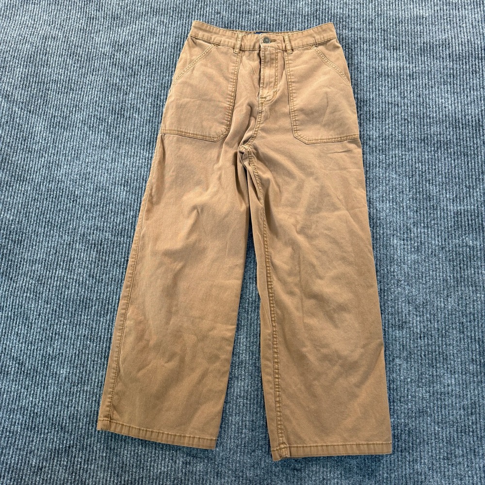 Hollister Womens Ultra High Rise Culotte Pants 3 W26 Brown Stretch Wide Leg